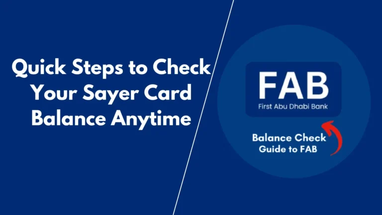 Check Your Sayer Card Balance